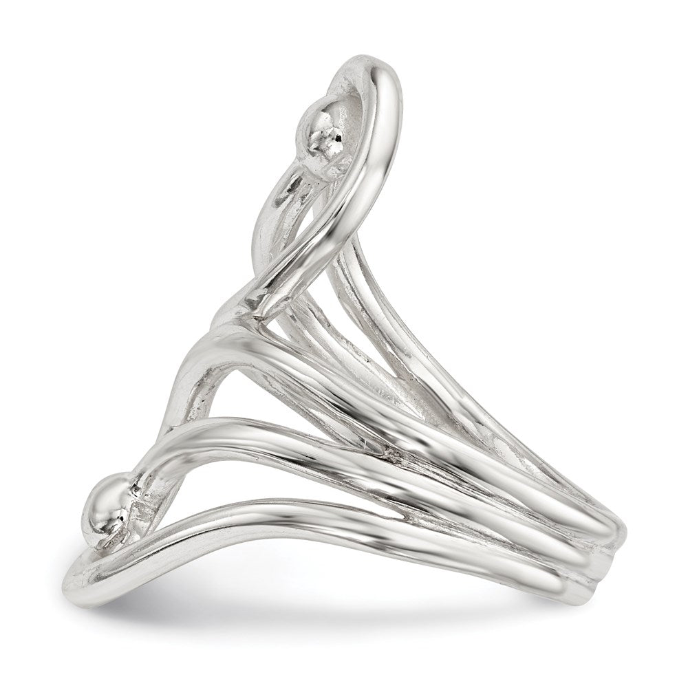 Sterling Silver Polished Fancy Swirl Ring - 2