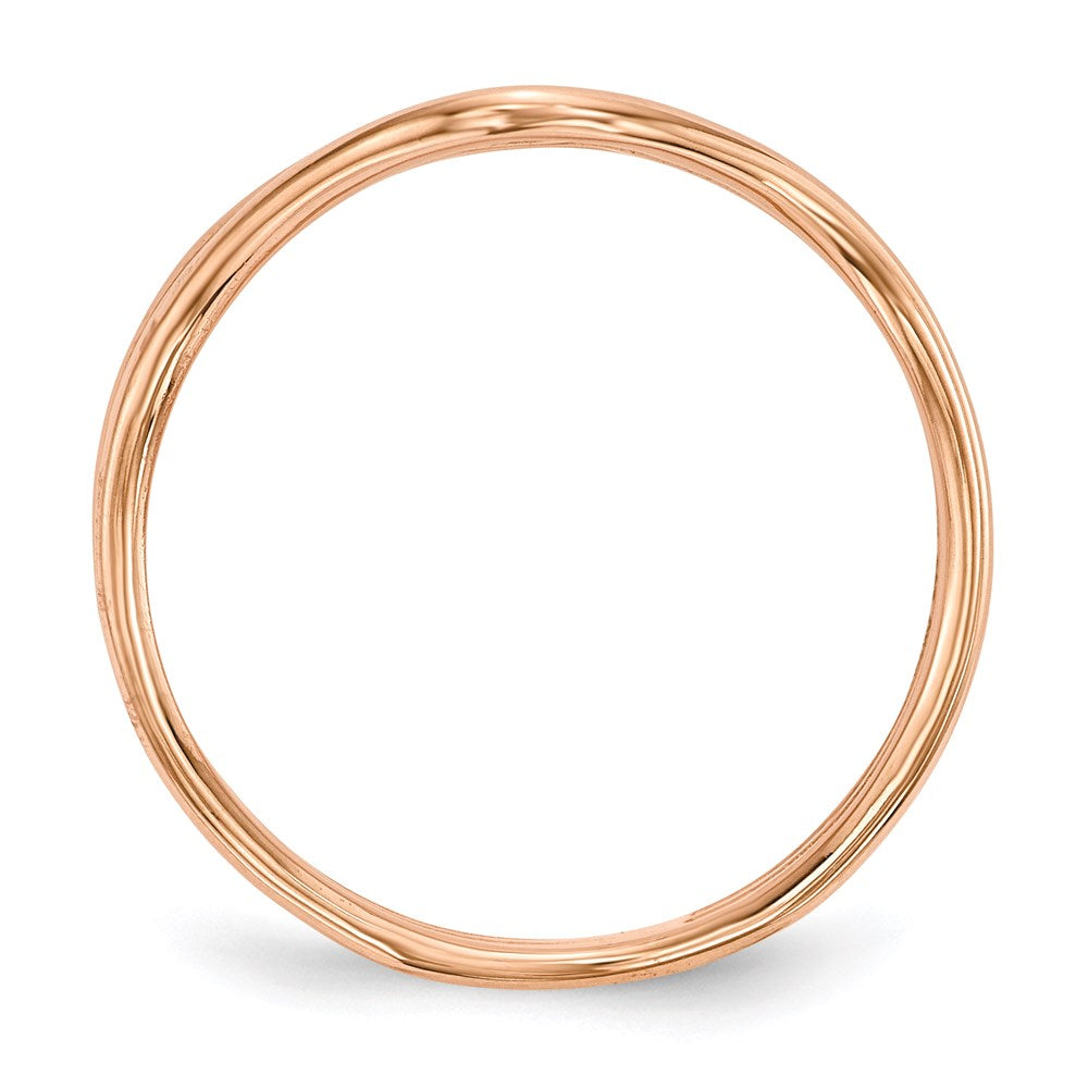 Sterling Silver Rose-tone 3-band Ring - 3
