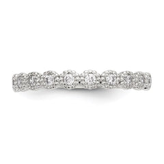 Sterling Silver CZ Ring - 27