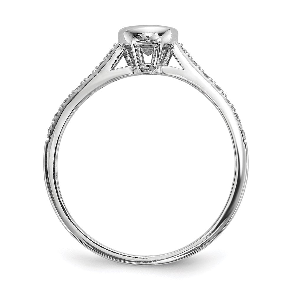 Sterling Silver Rhodium-plated CZ 3-Ring Set - 3
