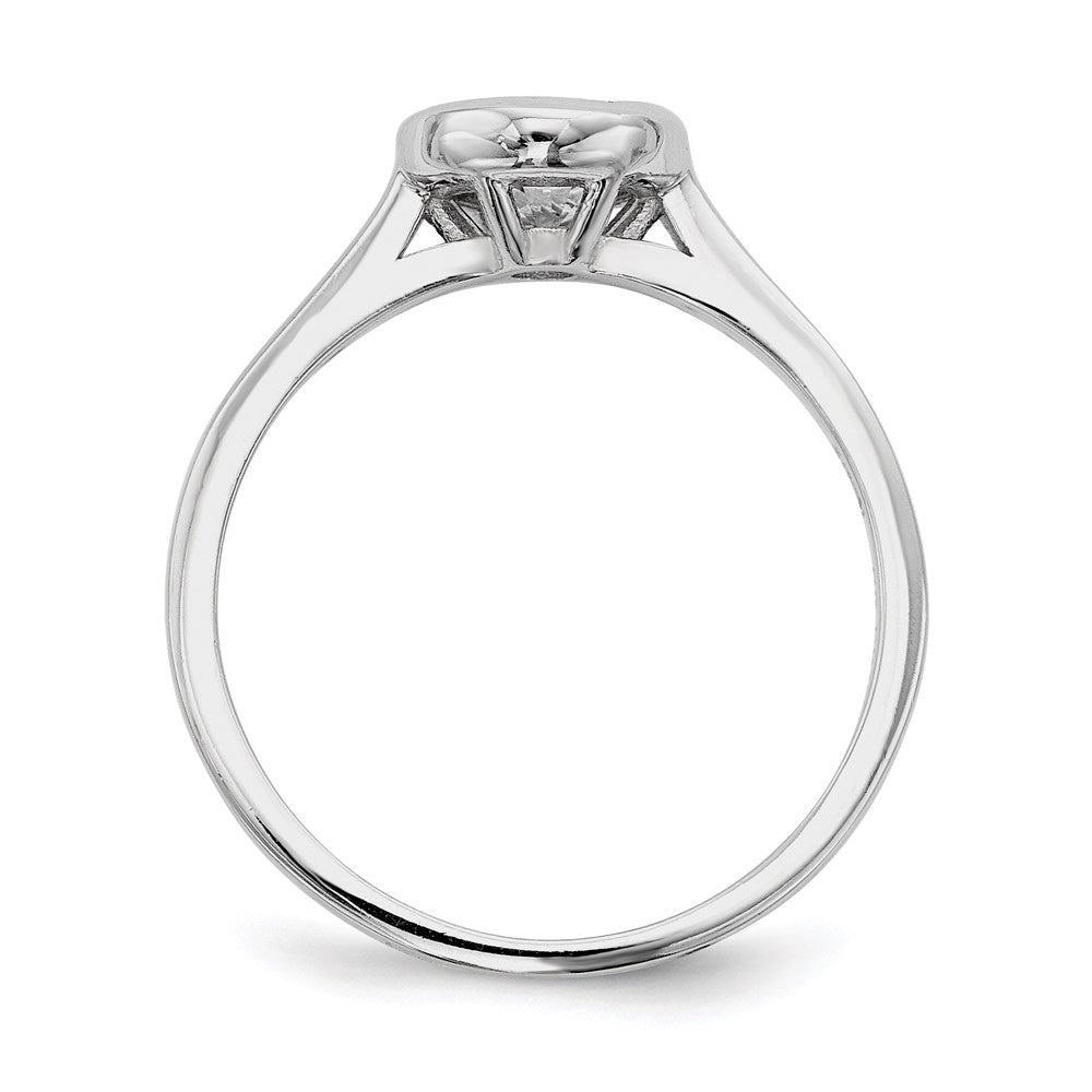 Sterling Silver Rhodium-plated CZ 3-Ring Set - 3