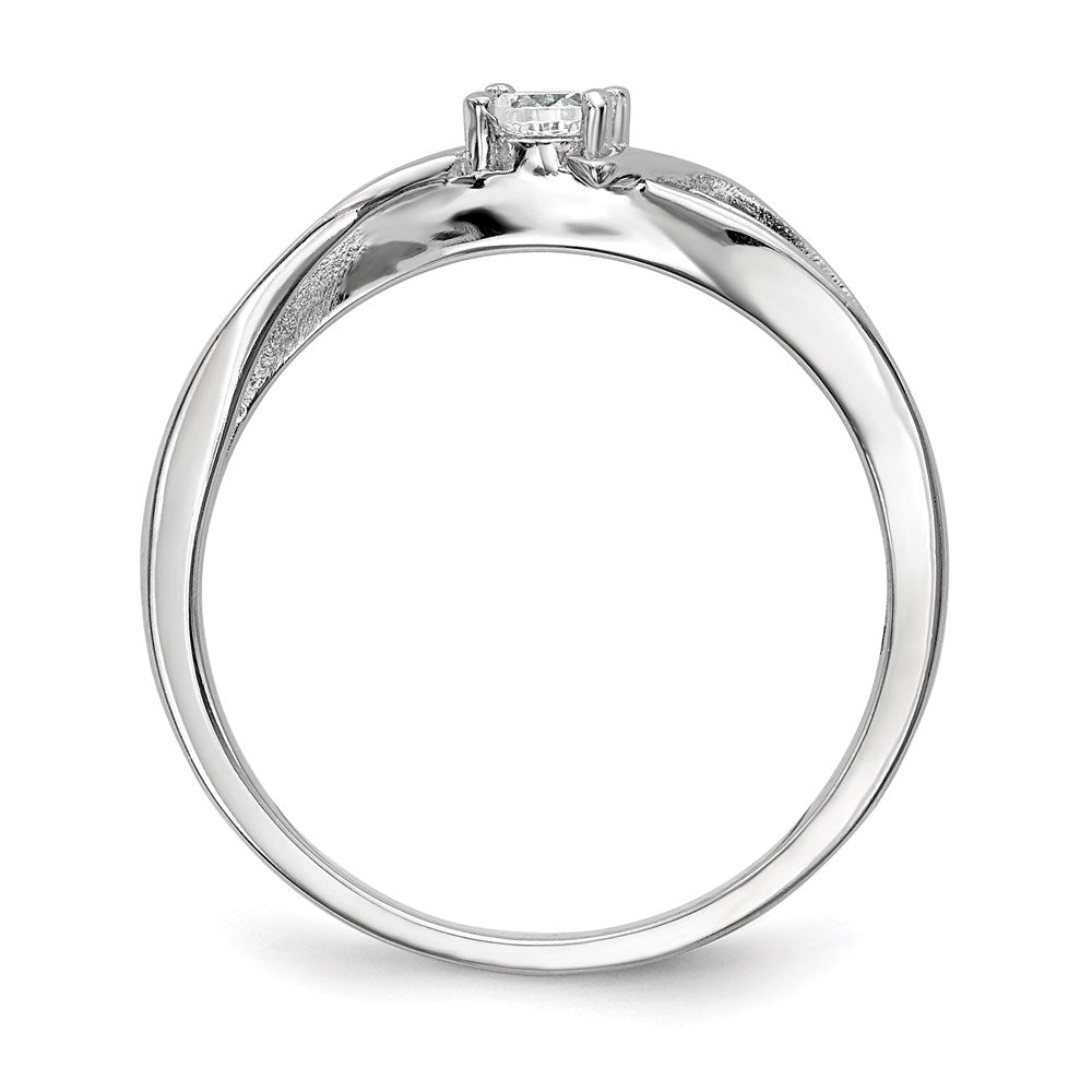 Sterling Silver Rhodium-plated CZ Ring - 16