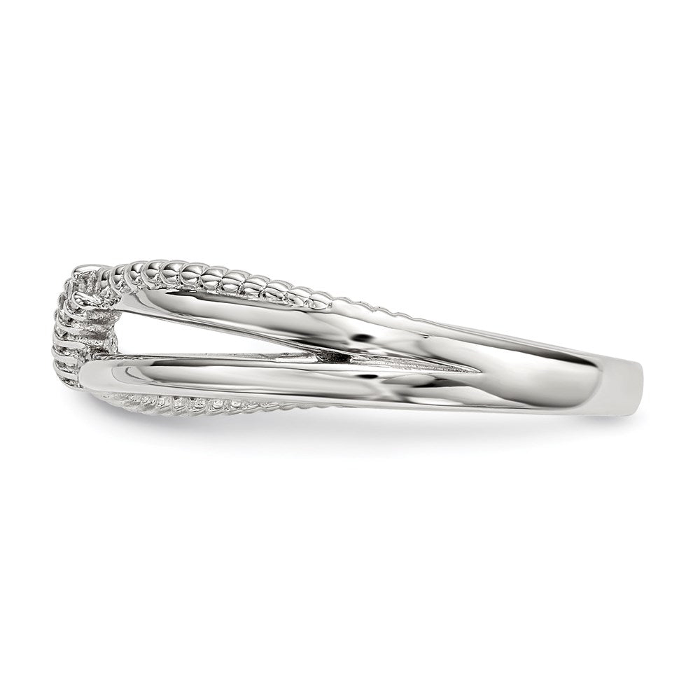 Sterling Silver CZ Ring - 45