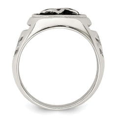 Sterling Silver Antiqued Star of David Ring - 3