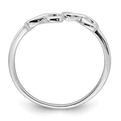 Sterling Silver Rhodium Plated Infinity Ring - 3