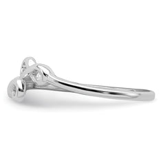 Sterling Silver Rhodium Plated Infinity Ring - 2
