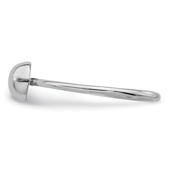 Sterling Silver Rhodium-plated Polished Bead Ring - 3