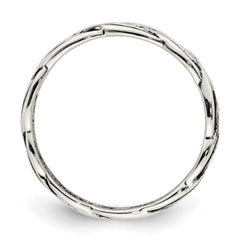 Sterling Silver Antiqued Celtic Band - 2