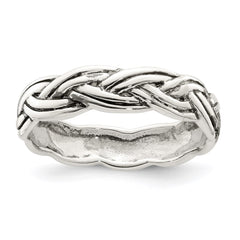 Sterling Silver Antiqued Celtic Band - 2