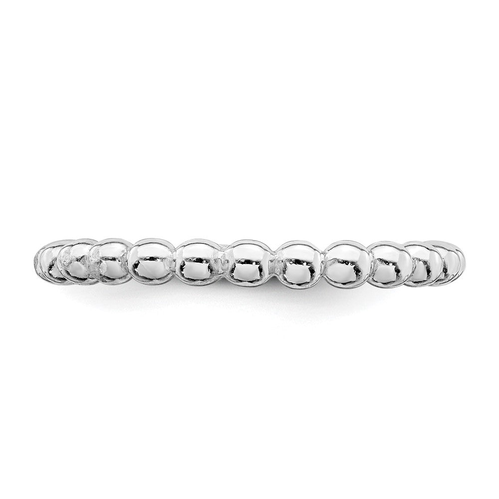 Sterling Silver Rhodium Plated Ring - 2