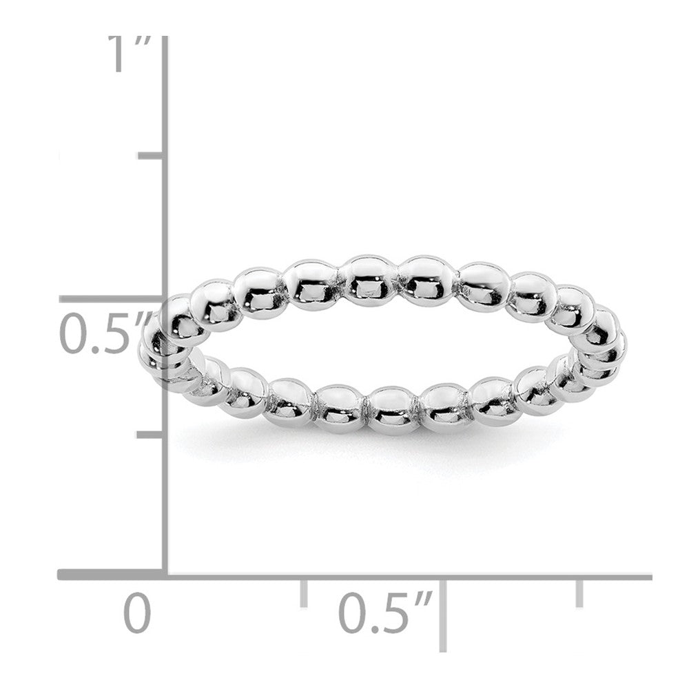 Sterling Silver Rhodium Plated Ring - 3