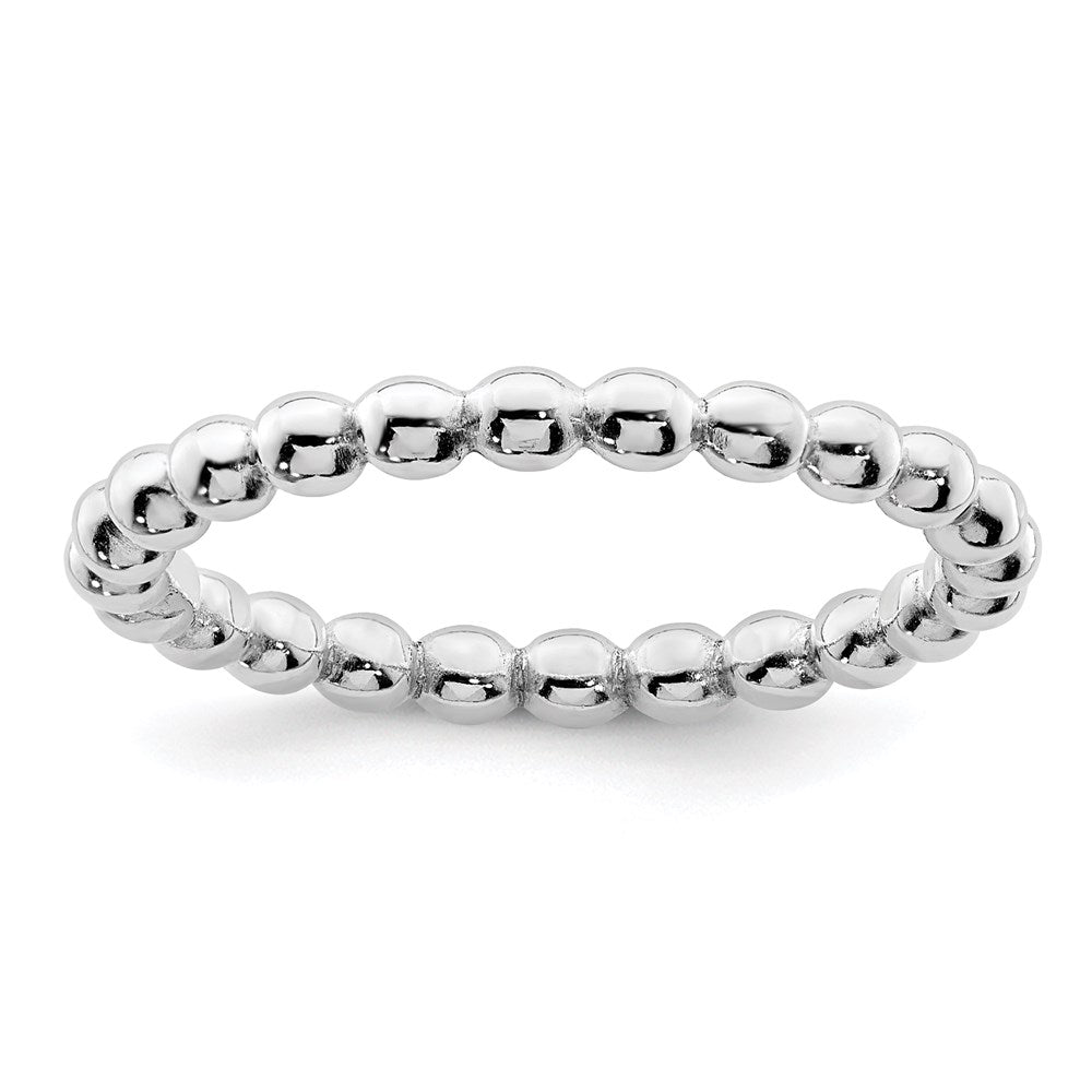 Sterling Silver Rhodium Plated Ring - 3