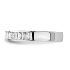 Sterling Silver Rhodium Plated CZ Ring - 5
