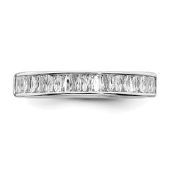 Sterling Silver Rhodium Plated CZ Ring - 5