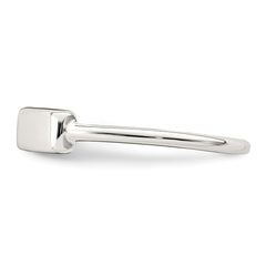 Sterling Silver Polished Engraveable Top Ring - 3