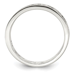 Sterling Silver Polished CZ Fancy Design Ring - 3