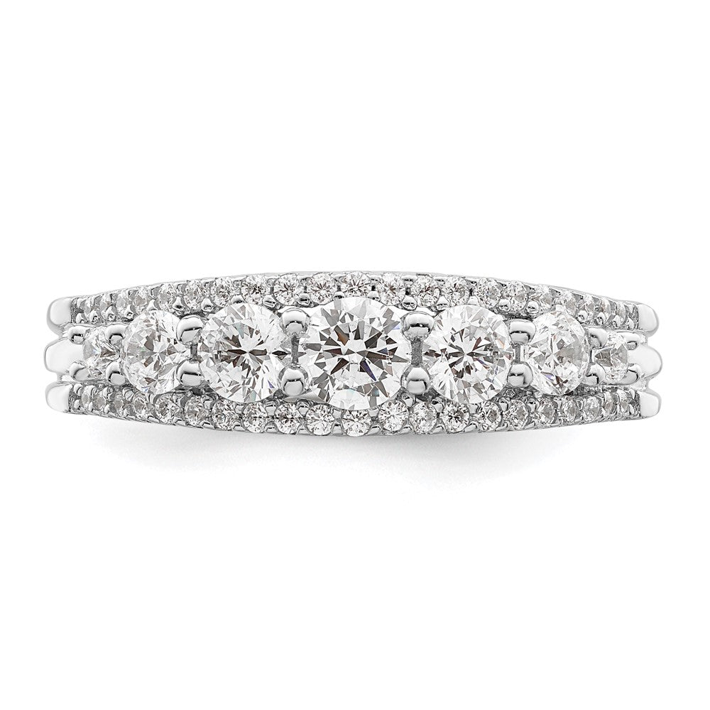 Sterling Silver Rhodium plated CZ Ring - 3