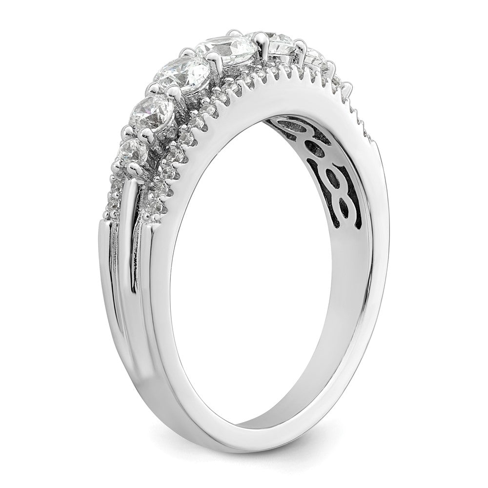Sterling Silver Rhodium plated CZ Ring - 3