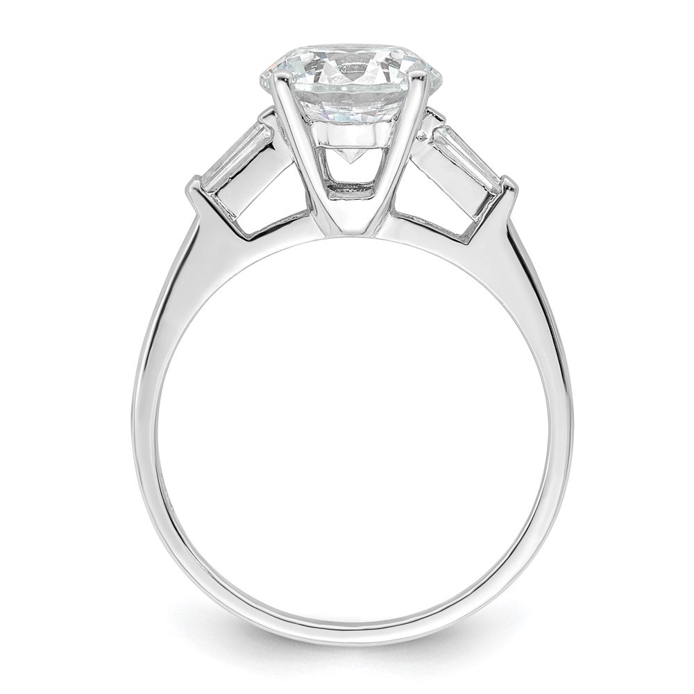 Sterling Silver Rhodium-plated CZ Two Piece Wedding Set Rings - 3