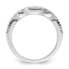 Sterling Silver Rhodium plated 2 piece CZ Bridal Ring Set - 2