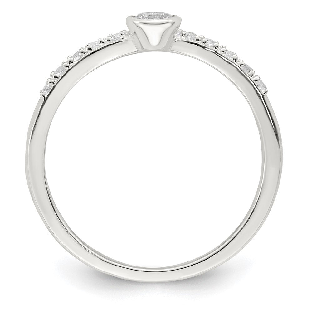 Sterling Silver CZ Ring - 5