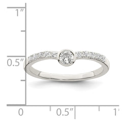 Sterling Silver CZ Ring - 5