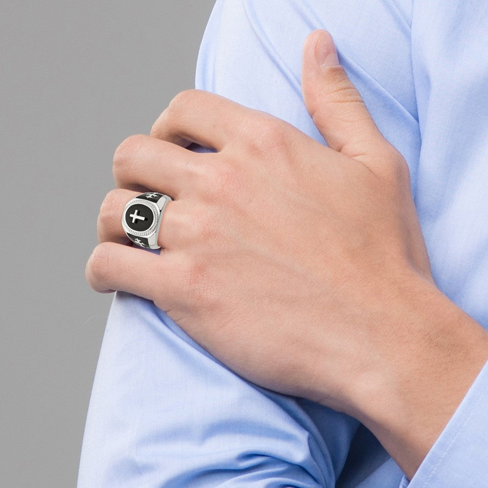 Sterling Silver Black Agate Ring