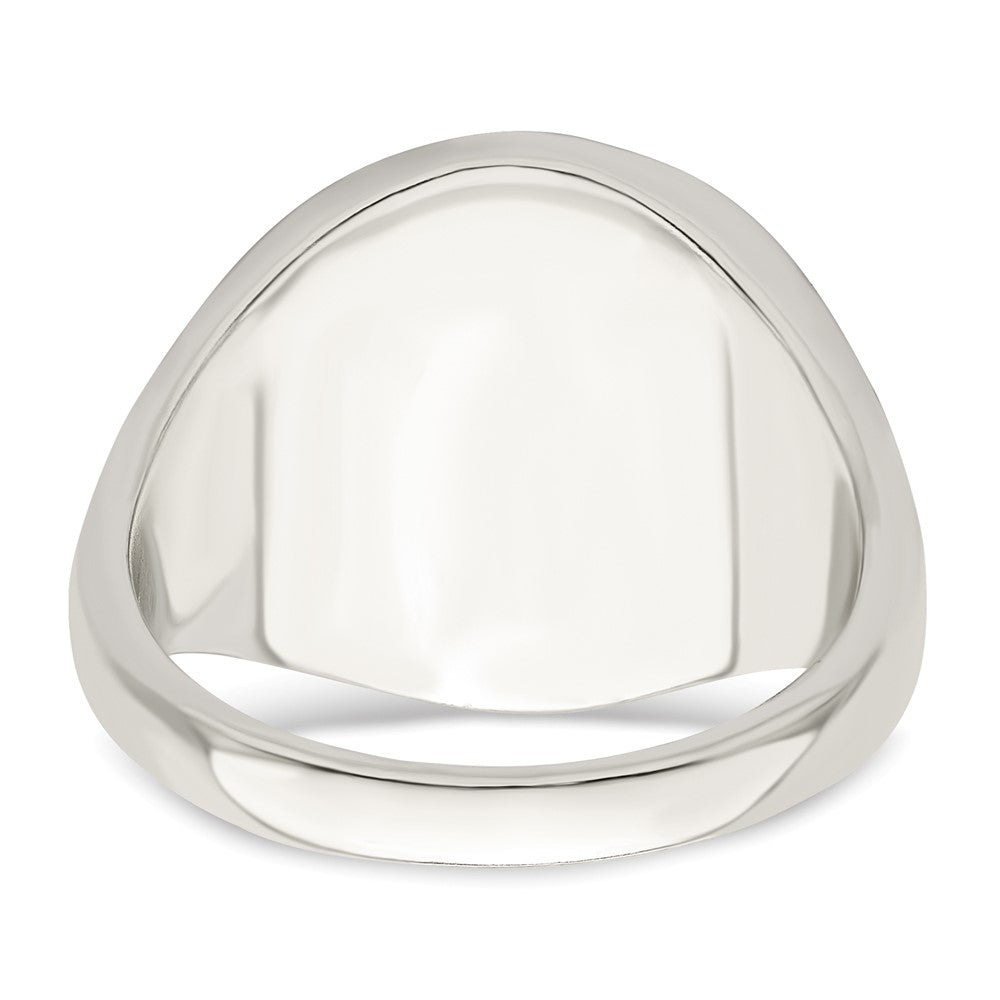 Sterling Silver Rhodium-plated Enameled Cross Ring - 2