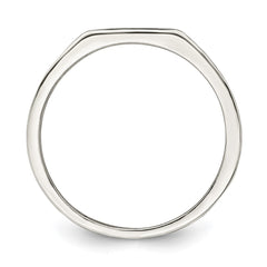 Sterling Silver Rhodium-plated Enameled Cross Ring