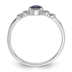 Sterling Silver Rhodium-plated .43CrBlue Spinel .02Cr WSA Ring - 2