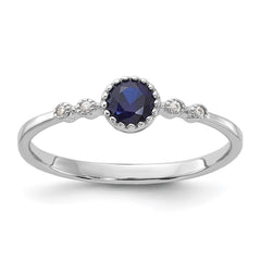 Sterling Silver Rhodium-plated .43CrBlue Spinel .02Cr WSA Ring - 3
