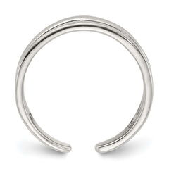 Sterling Silver Polished Set of 2 Toe Rings