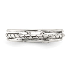 Sterling Silver Antiqued Toe Ring - 4