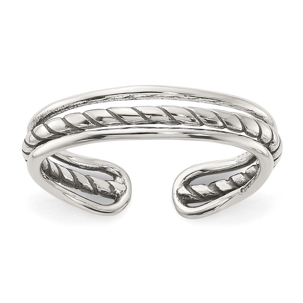 Sterling Silver Antiqued Toe Ring - 4