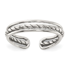 Sterling Silver Antiqued Toe Ring - 4