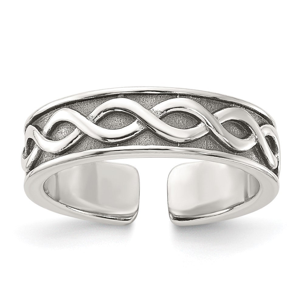 Sterling Silver Antiqued Toe Ring - 5