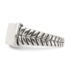 Sterling Silver Oxidized Men's Ring - 3