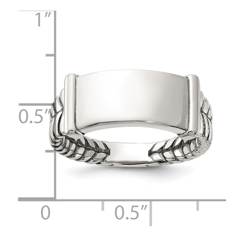 Sterling Silver Oxidized Men's Ring - 2