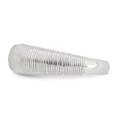 Sterling Silver Polished and Grooved Size 6 Ring