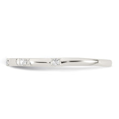 Sterling Silver Polished CZ 1.5mm Band Size 6 Ring - 2