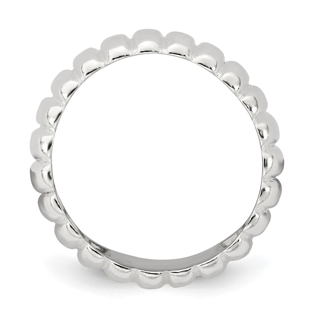 Sterling Silver Polished 8.5mm Ridge Pattern Ring - 3
