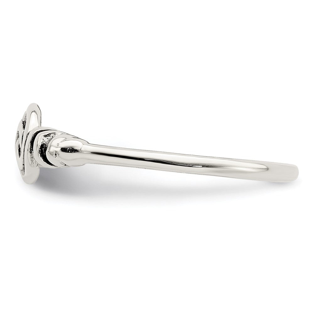 Sterling Silver Antiqued Swirl Ring - 2
