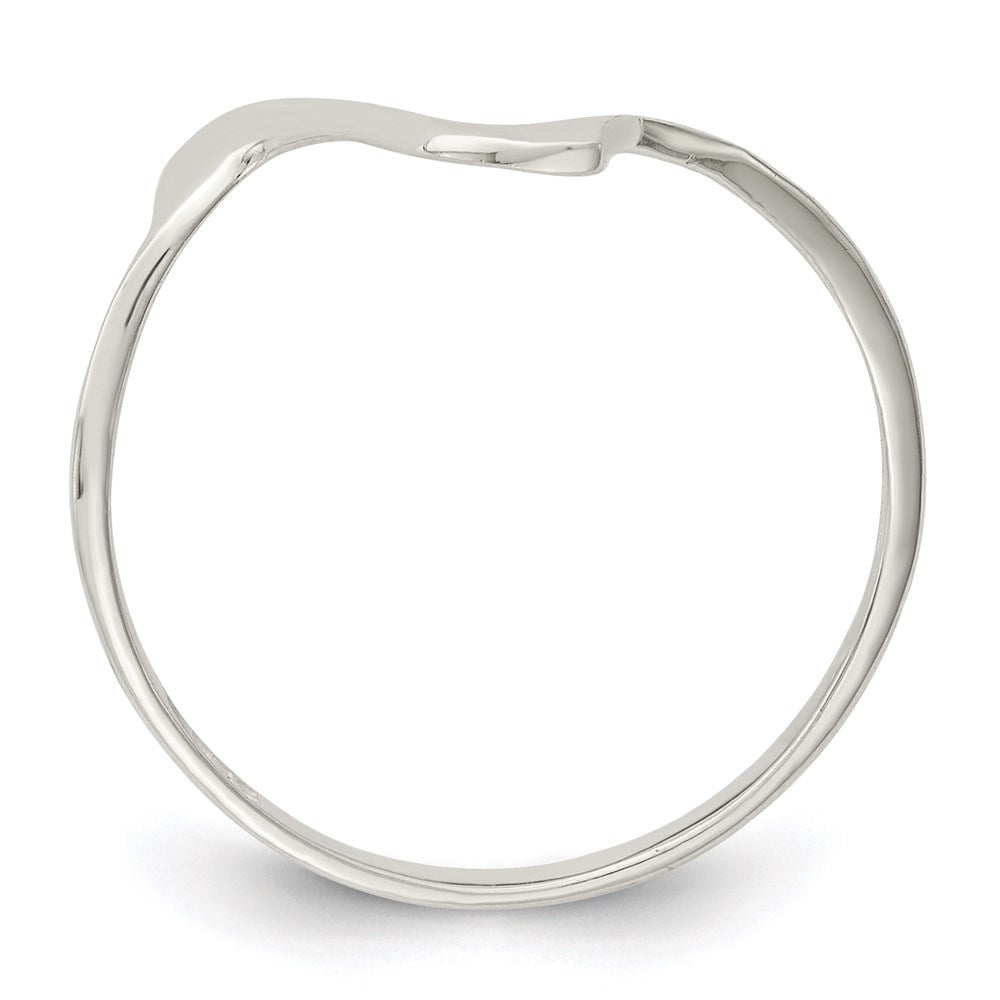 Sterling Silver Solid Wavy Ring - 2