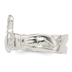 Sterling Silver Solid Claddagh Ring - 12