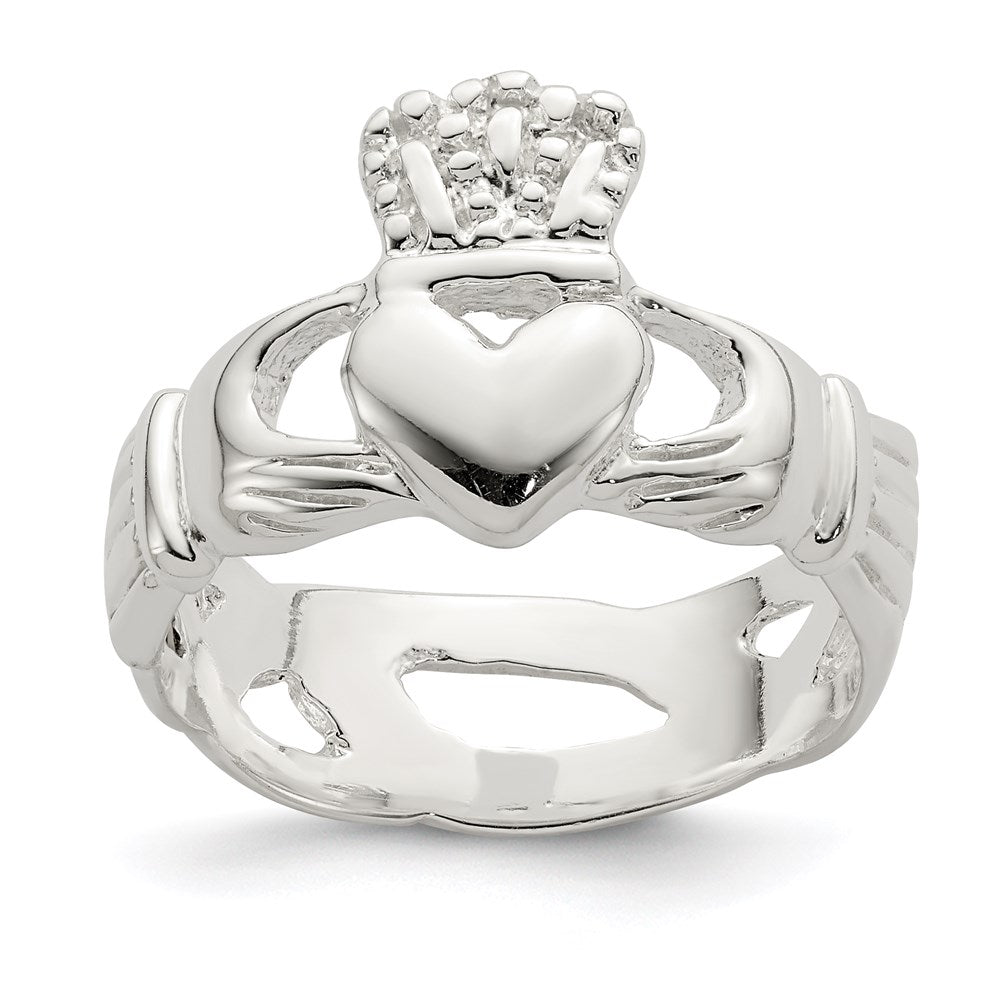 Sterling Silver Solid Claddagh Ring - 12