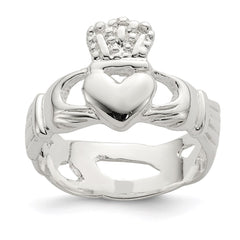 Sterling Silver Solid Claddagh Ring - 11
