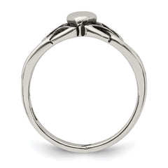 Sterling Silver Antiqued Claddagh Ring - 9