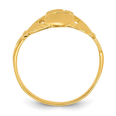 Sterling Silver Gold-tone Polished Claddagh Ring - 3