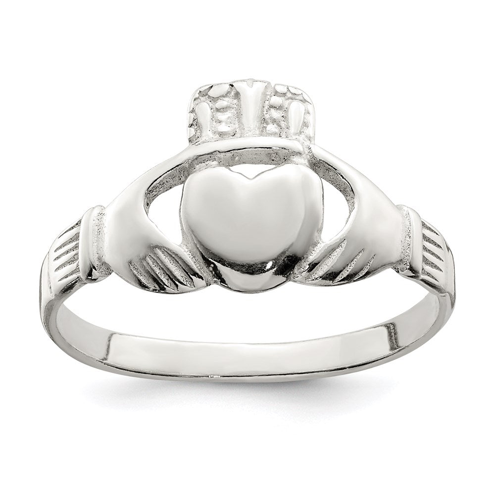 Sterling Silver Solid Claddagh Ring - 6