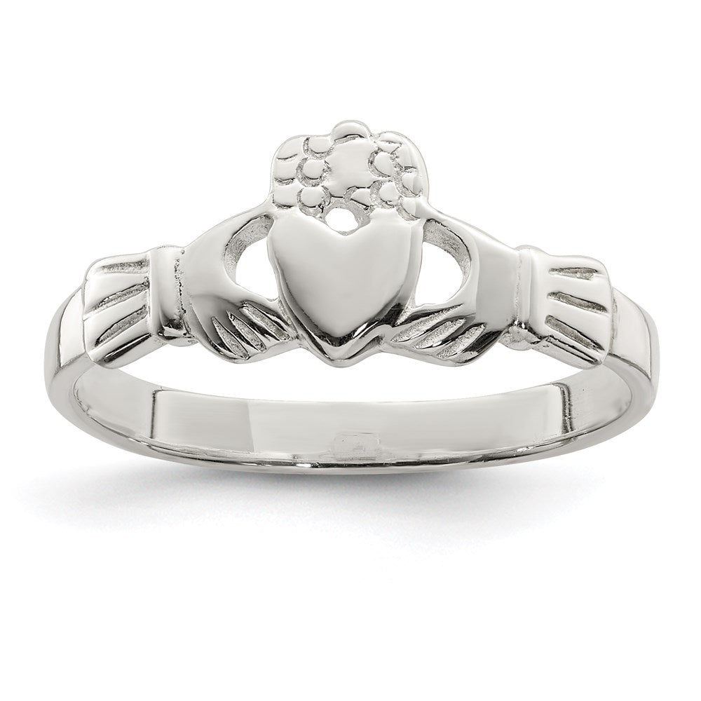 Sterling Silver Solid Claddagh Ring - 9
